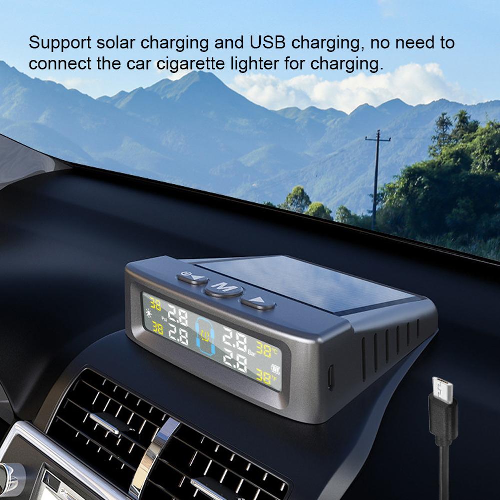 Tire Pressure Monitoring System 4 Sensors Tire Pressure Monitor System Universal TPMS for Car Sedan SUV