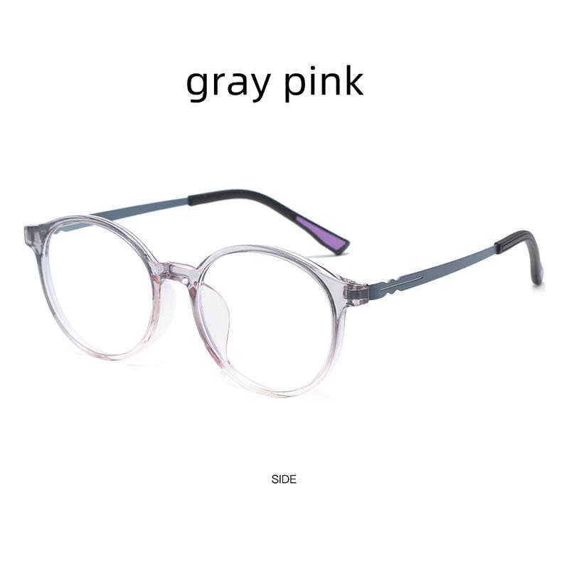 New Unisex Retro Fashion Ultra Light Rubber Titanium Glasses Frame Women'S And Men'S Round Frame Small Frame Glasses