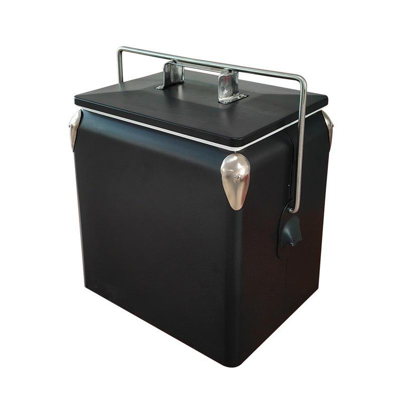 

13L Metal Insulated Steak Gift Box for Car, Camping & Hotel - Custom Logo Option Available чорний