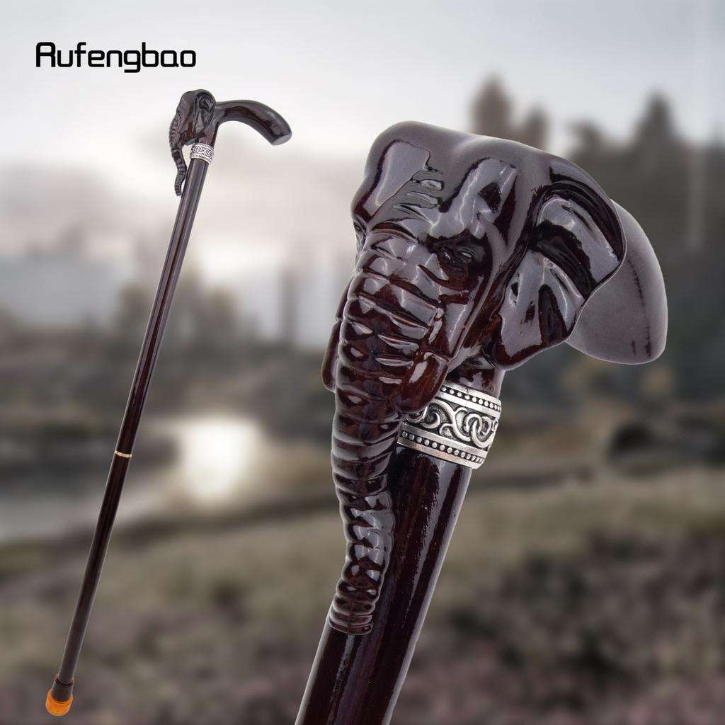 Elefant brun tre mote spaserstokk dekorativ vampyr Cospaly fest tre spaserstokk halloween klattstav Crosier 90 cm