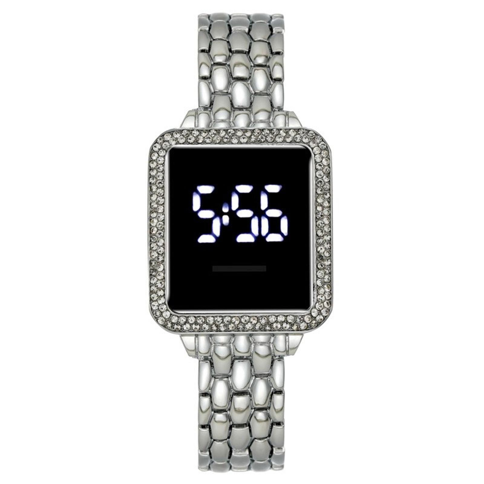 

Женские модные кожаные часы One Size серебряный