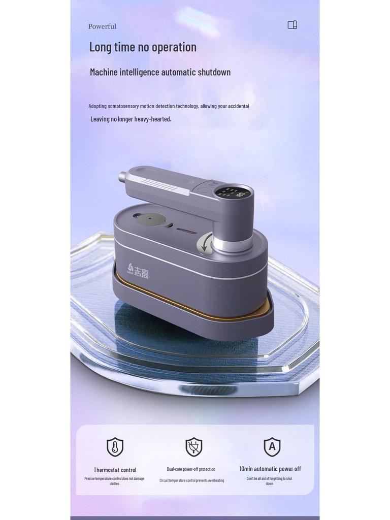 Digital Display Foldable Handheld Steamer: Compact Travel Iron