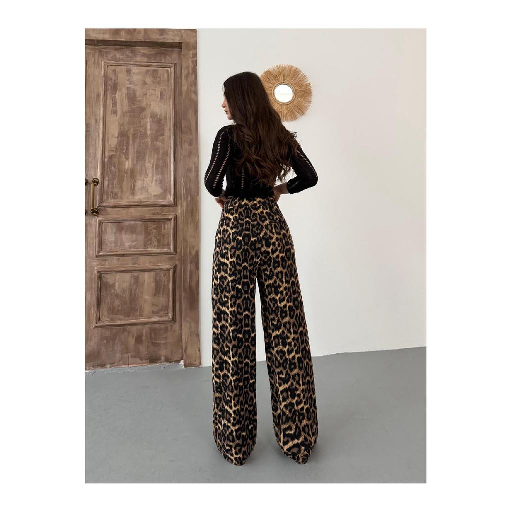 Woman Navy Blue Lycra Palazzo Set