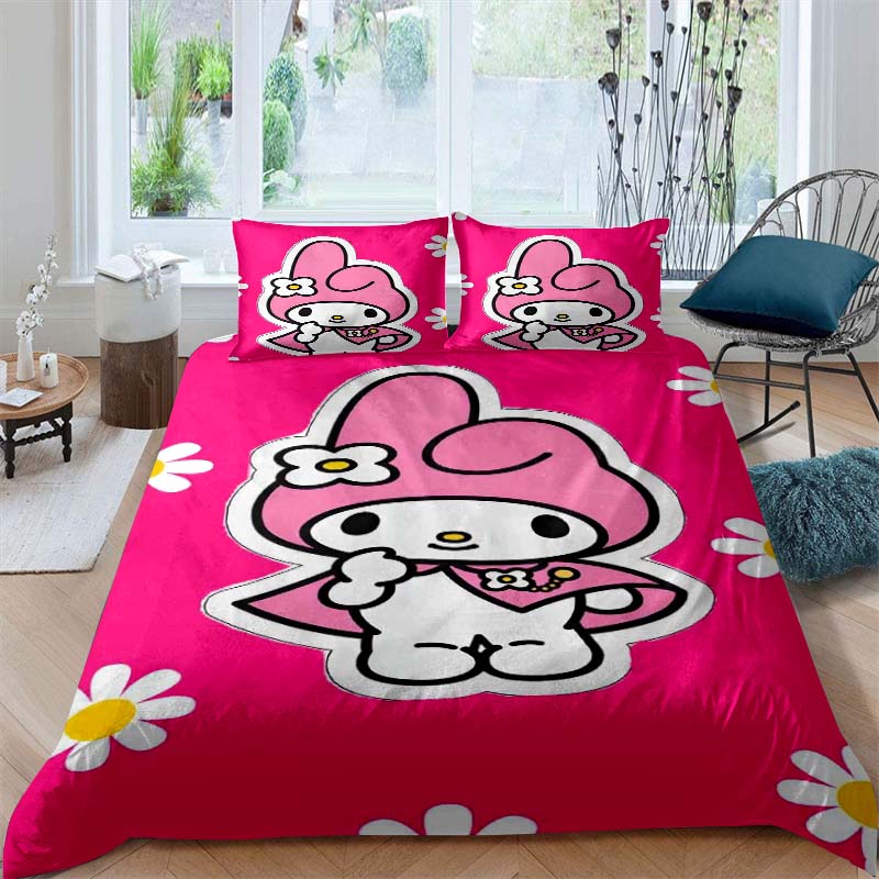 Cartoon My Melody Soft and Comfortable Duvet Cover, Children's Bedding Set Gift, Extra Large Size, Multiple Sizes Available.