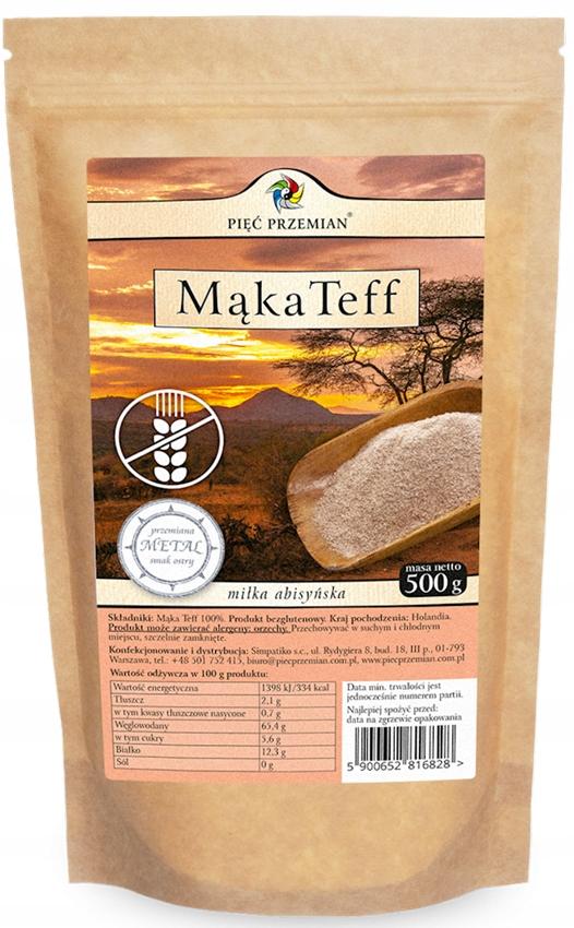Cinque Trasformazioni Farina di Teff Senza Glutine 500 g Miłka Abissina