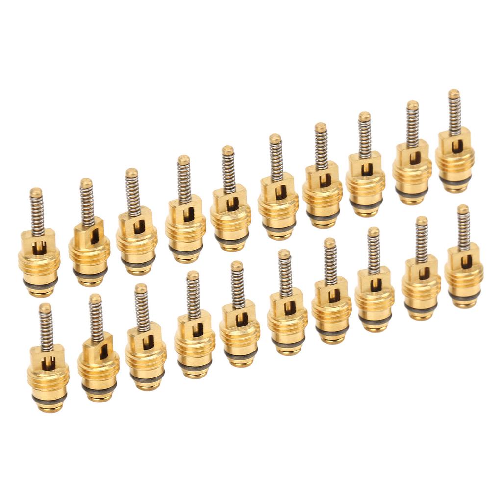 20 Pcs Air Conditioning Valve Core Aluminum Alloy Copper Automotive AC High Pressure Valve Cores
