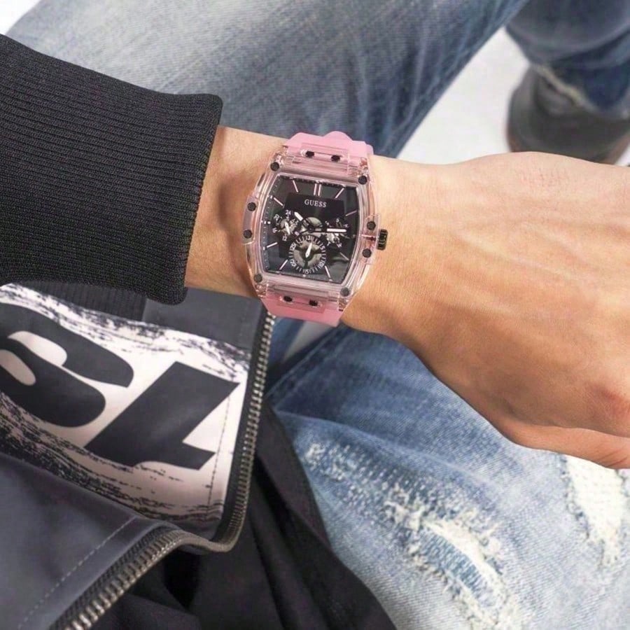 

Guess Новий Чоловічий Модний Трициферблатний Багатофункціональний Циферблат Силіконовий Ремінець Квадратний Кварцовий Годинник у Європейському Стилі Чоловічий Наручний Годинник Високої Цінності -GW0032G1