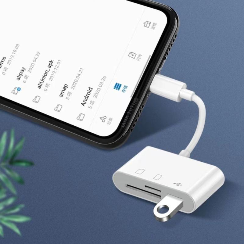 TypeC To USB Adapter 3 In 1 TF SD Memory Card Reader USB Converter Adapter