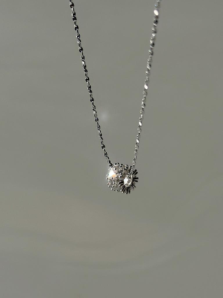 Mosxe [925 Silver] Crystal Cylinder Necklace
