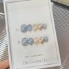 10Pcs Cute Cat Eye Short Press On Nails Christmas Snowman Bow Snowflake Cherry Apple Full Cover Fake Nails Gift