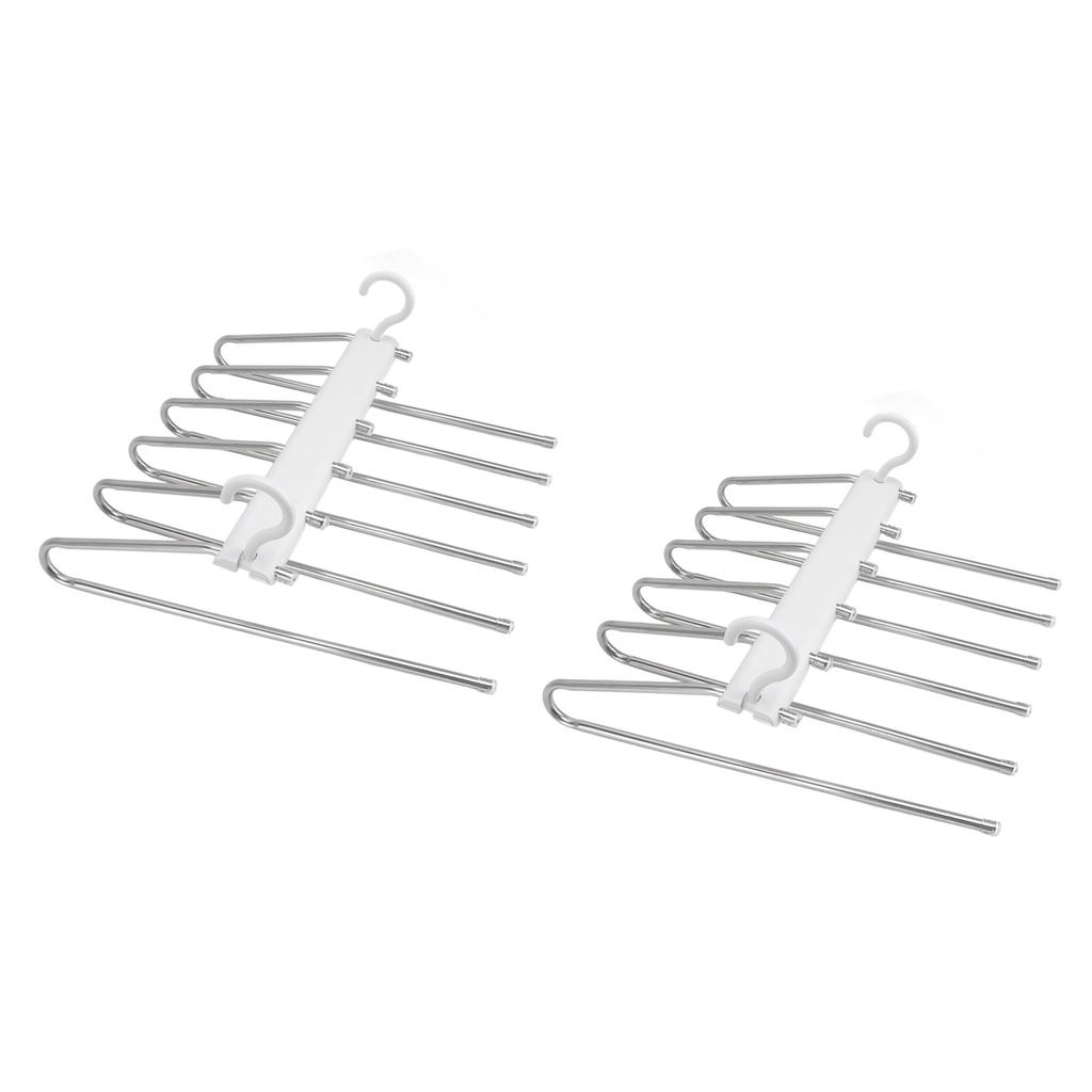 2 STÜCK Faltbare Hosenbügel Mehrschichtig Edelstahl Multifunktionaler Hosenständer für Hosen