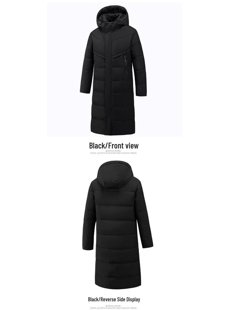 Winter Long Down Jacket Unisex – Over-the-Knee Thickened Warm Cotton Coat
