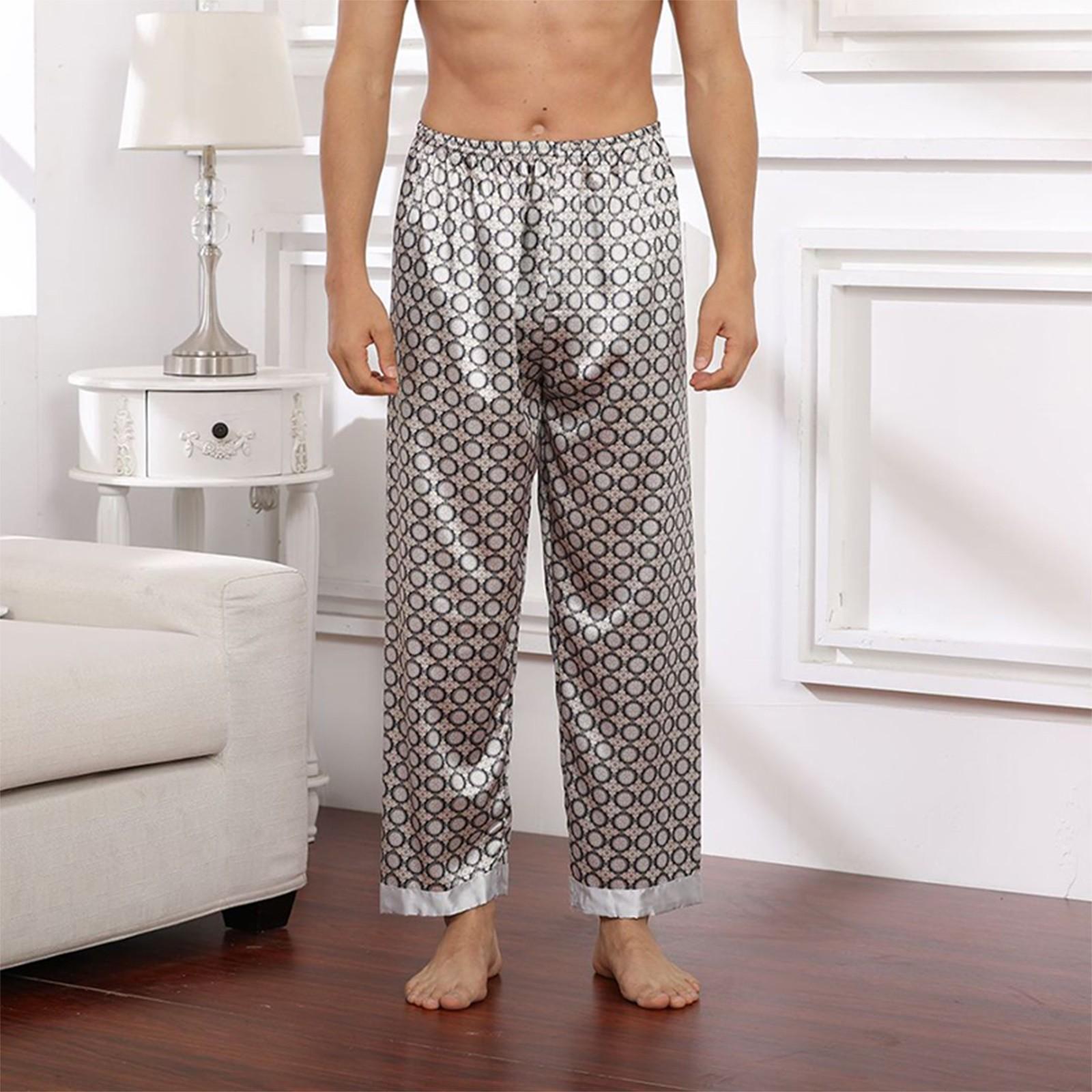 

Шелковая пижама мужская весенняя одинарная пижама домашняя одежда XXL светло-серый