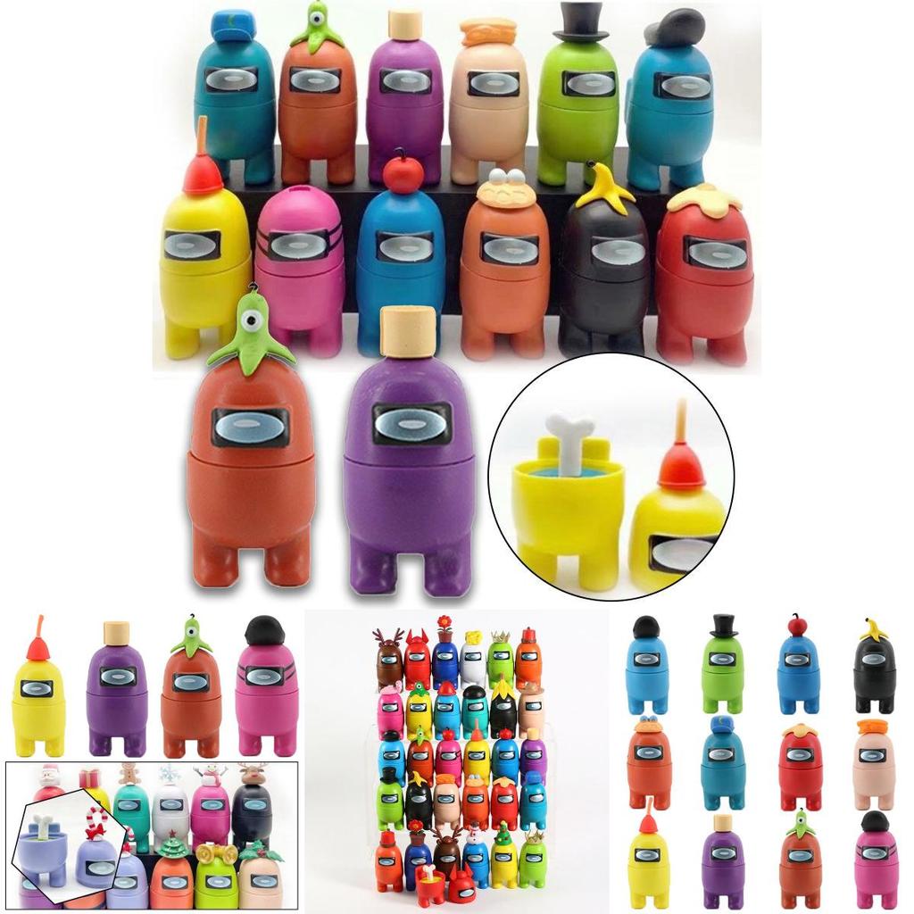 Action Christmas 12pcs Figure Crewmate Impostor Game Car Desktop Decor