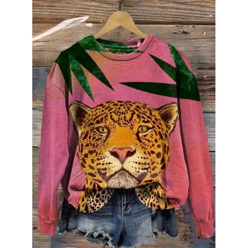 Animal Leopard Tiger Zebra Sweatshirts 3D Print Fashion Hoodies Women Streetwear Long Sleeve Pullovers Y2k Hoodie Woman Clothing