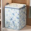 Floral Comforter Storage Bag Large Capacity Dust-proof Zippered Bag with Carry Handles Foldable Space Saver Organizer