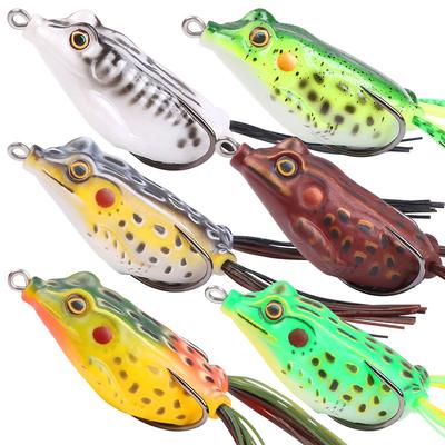 Hollow Frog Lures Kit with Tackle Box for Bass Bedding Pike Snakehead Dogfish Musky (Pack of 9)