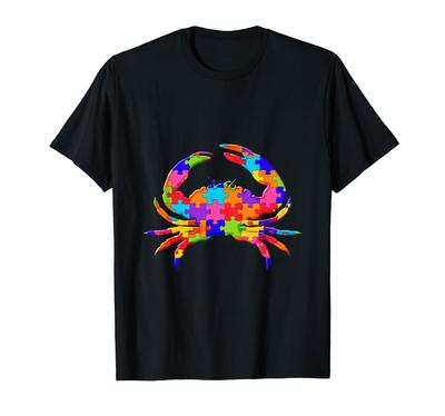 Crab Jigsaw Autism Puzzle T-Shirt