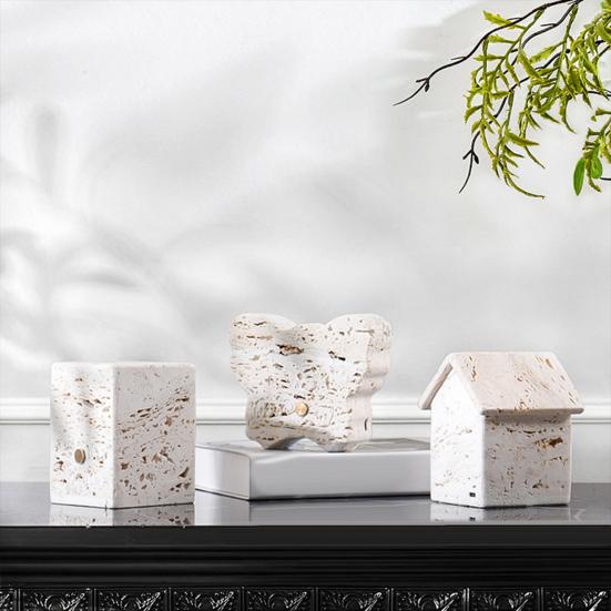 Marble Touch Lamp 3 Light Colors Night Light Dual Control Night Lamp Natural Limestone Adjustable Brightness Table Lamp Rechargeable Bedside Lamp for