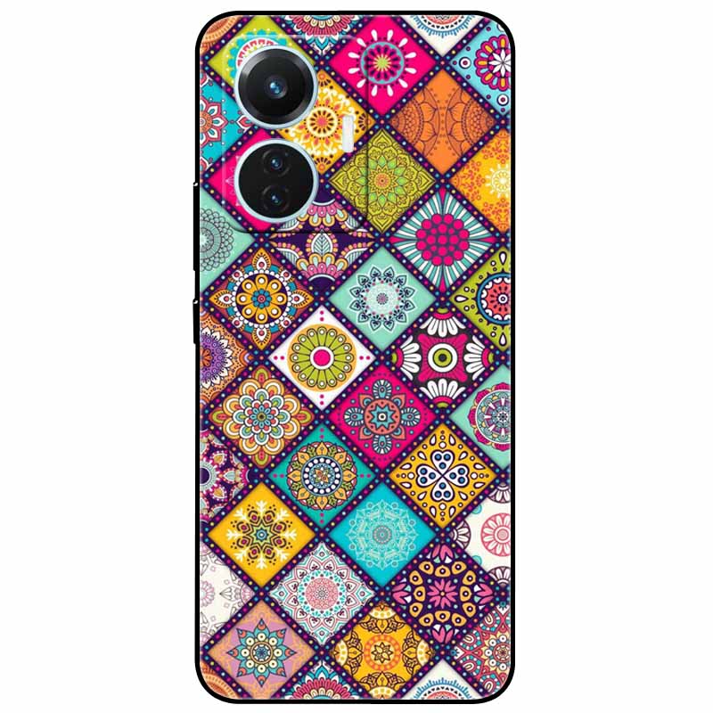 For Vivo T1 4G Case V2153 Covers TPU Black Silicone Starry Moon Cover for Vivo T1 44W Case Shockproof Soft X100 Pro Shells
