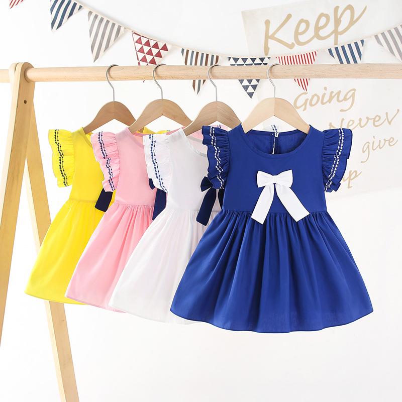 2025 Girls' Bow Princess Dress - Medium & Large Children's Skirt