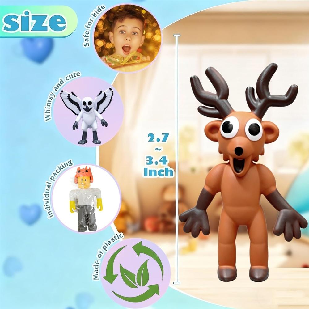 99 Nights in The Forest Action Figure Toys 10 Pcs The Deer Owl Ram Monster Figures for Game Fans for Kids Collectors