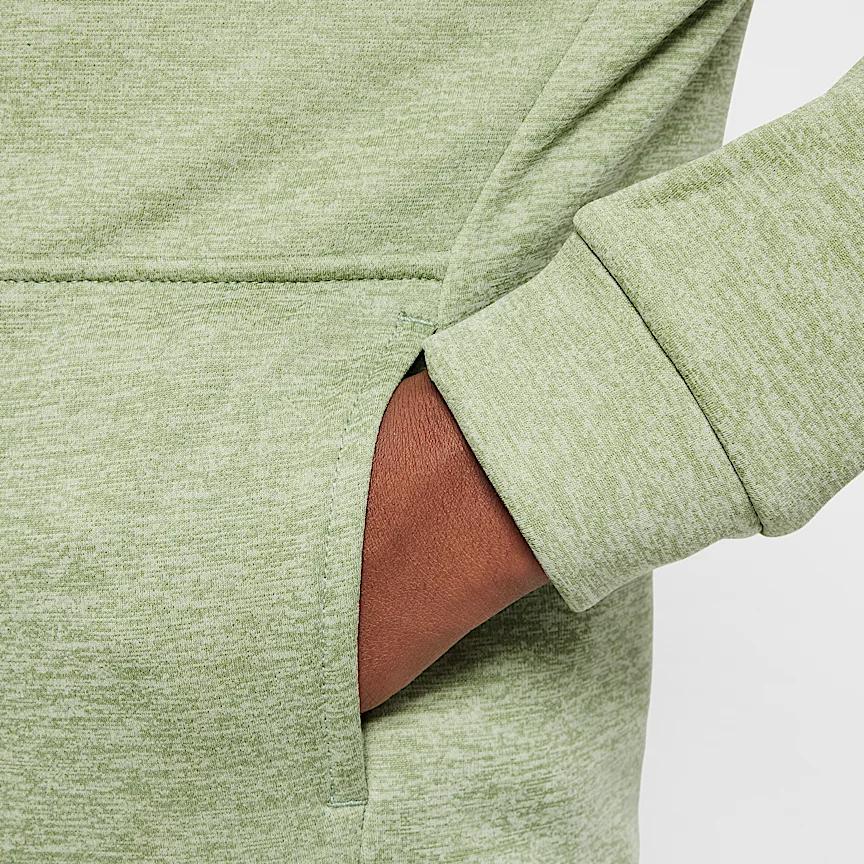 Nike Therma-FIT Multi Repel Water-Resistant Fleece Hoodie Long Sleeve Kids Hoodies Oil-Green Light-Olive-Green Gray HF4414-386
