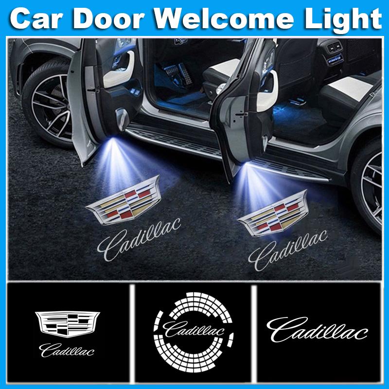 2PCS LED Car Logo Door Welcome Light for Cadillac SRX XT4 XT5 XT6 ATS XTS CTS CT6 Auto Door Ghost Shadow Projector Lamps