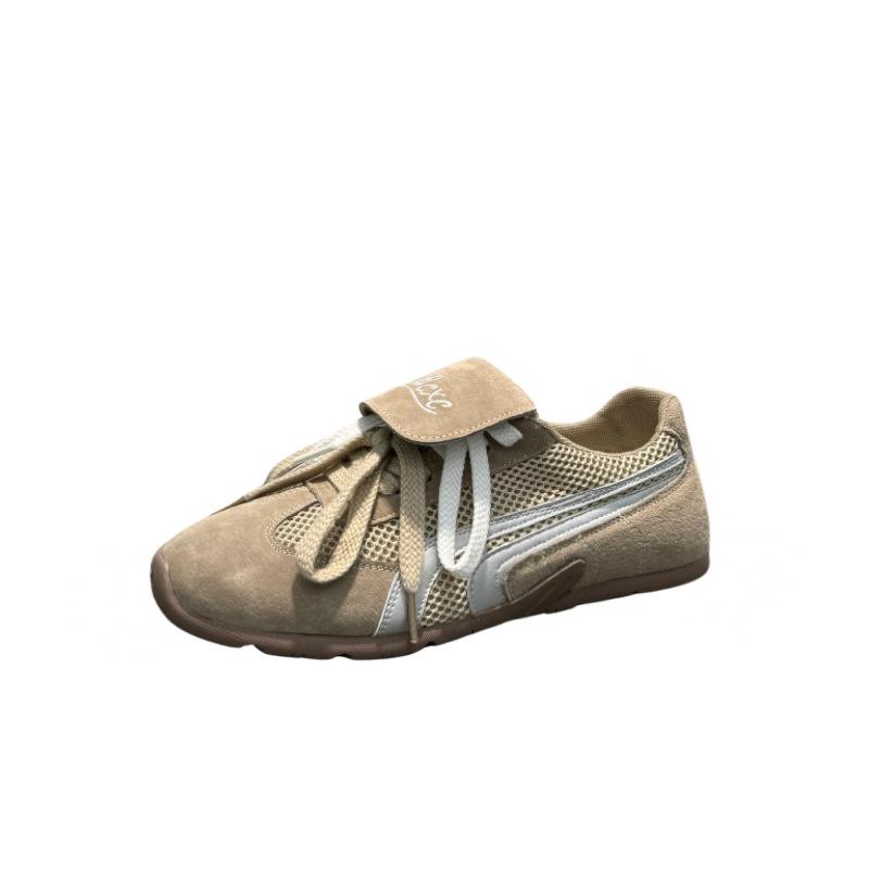 New casual shoes mesh shoes soft sole breathable sports shoes trendy lace-up low-top shoes bc