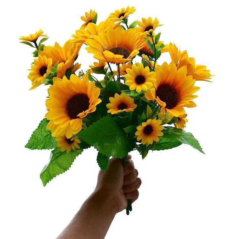 

Искусственные цветы Подсолнухи Искусственные цветы Подсолнухи Шелковые цветы 7 Подсолнухов Свадебная фотография Домашний декор Букет Оптовая продажа