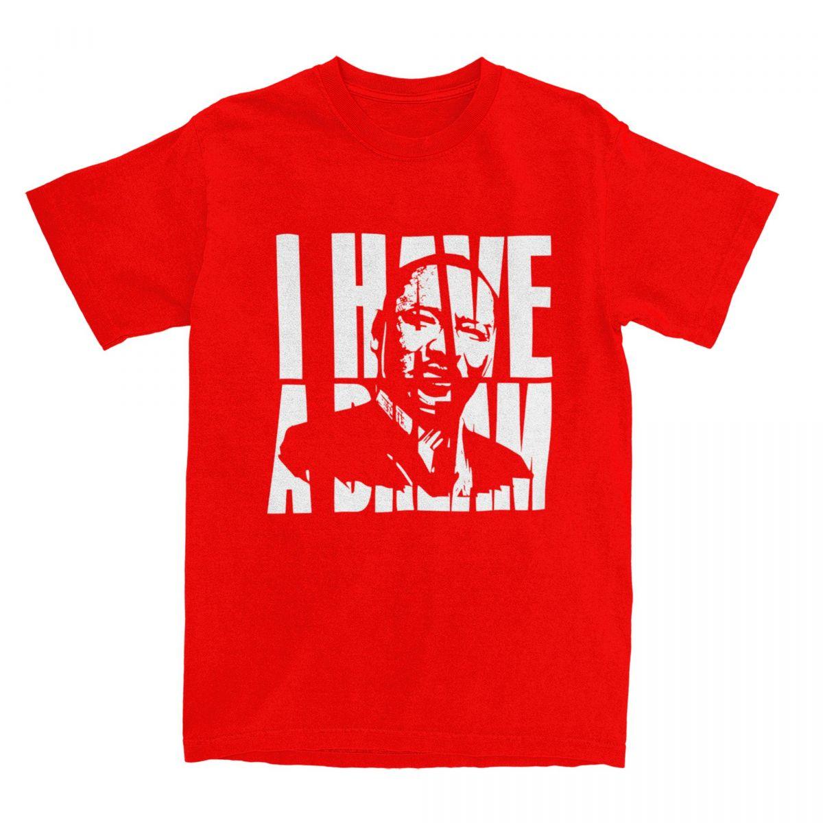 

I Have A Dream Martin Luther King T Shirts Apparel for Unisex Women Pure Cotton Vintage Tshirt Short Sleeve Clothing S