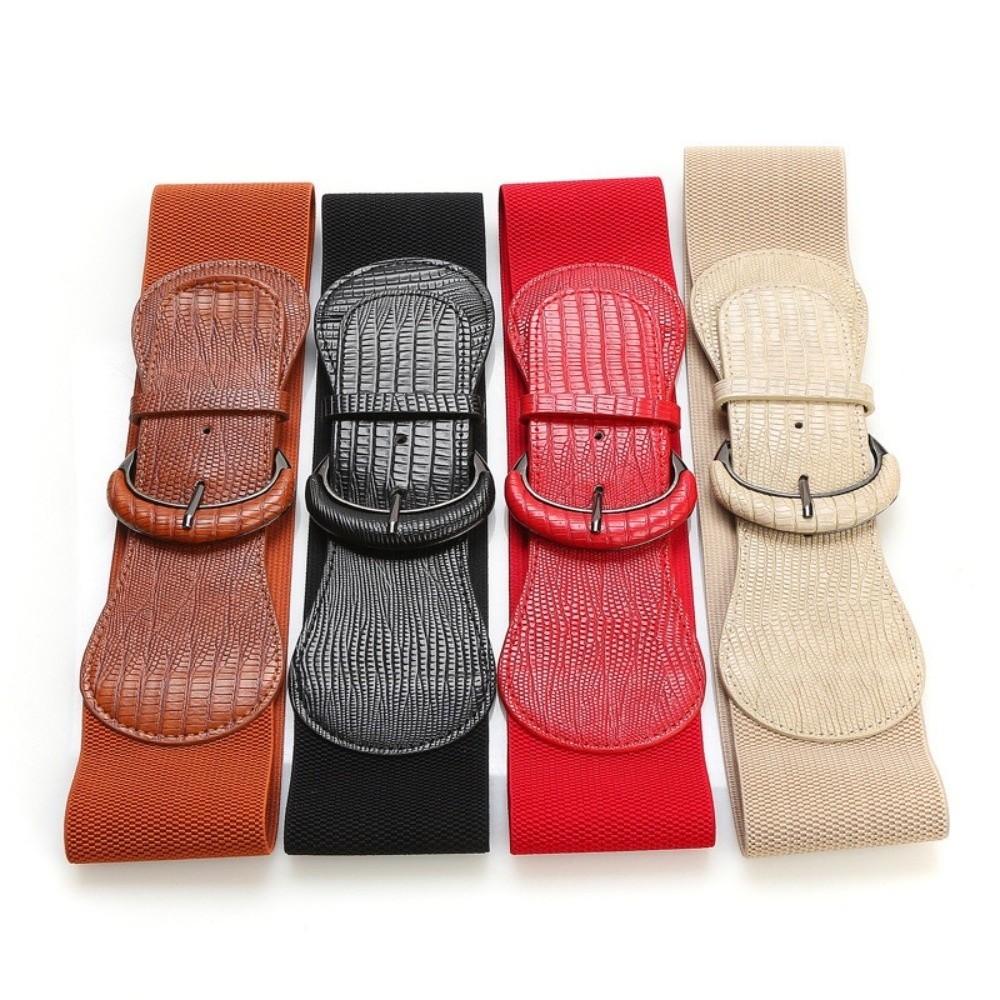 Cloth Stretchy Cummerbunds PU Wide Waist Belt Simple Female Waistband  Women