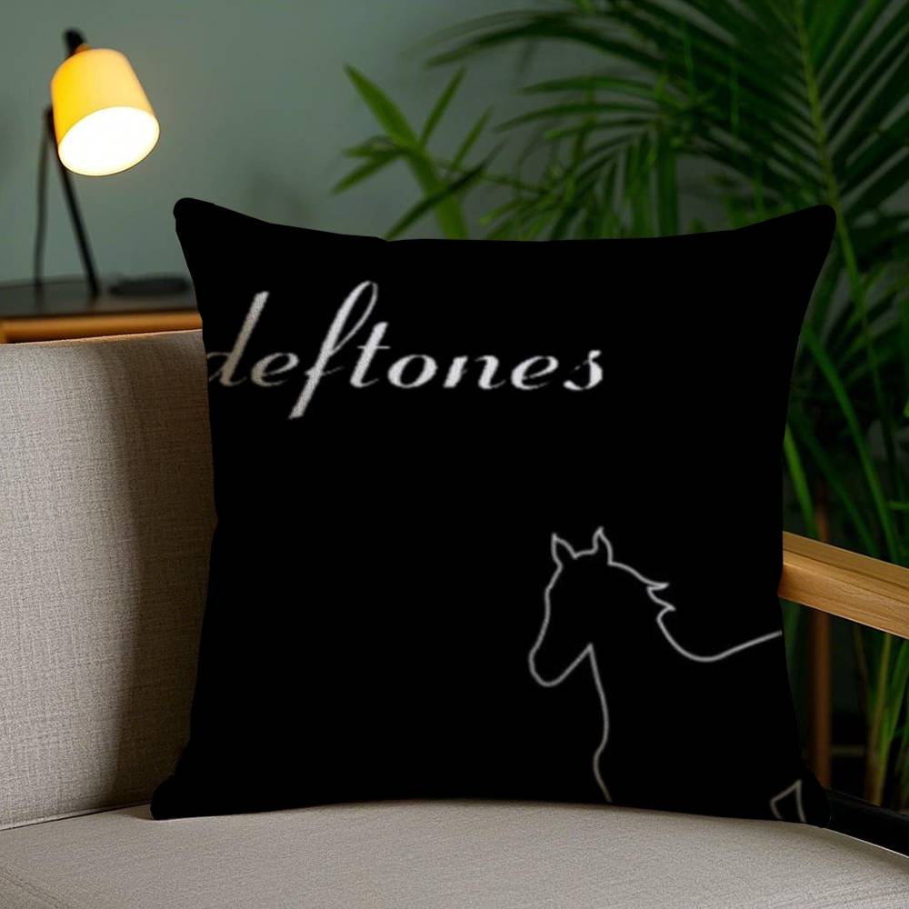 Band D-Deftones Pillow Case Sofa Short Plush Double-sided HD Printing Room Home Office Gift Cushion Cover