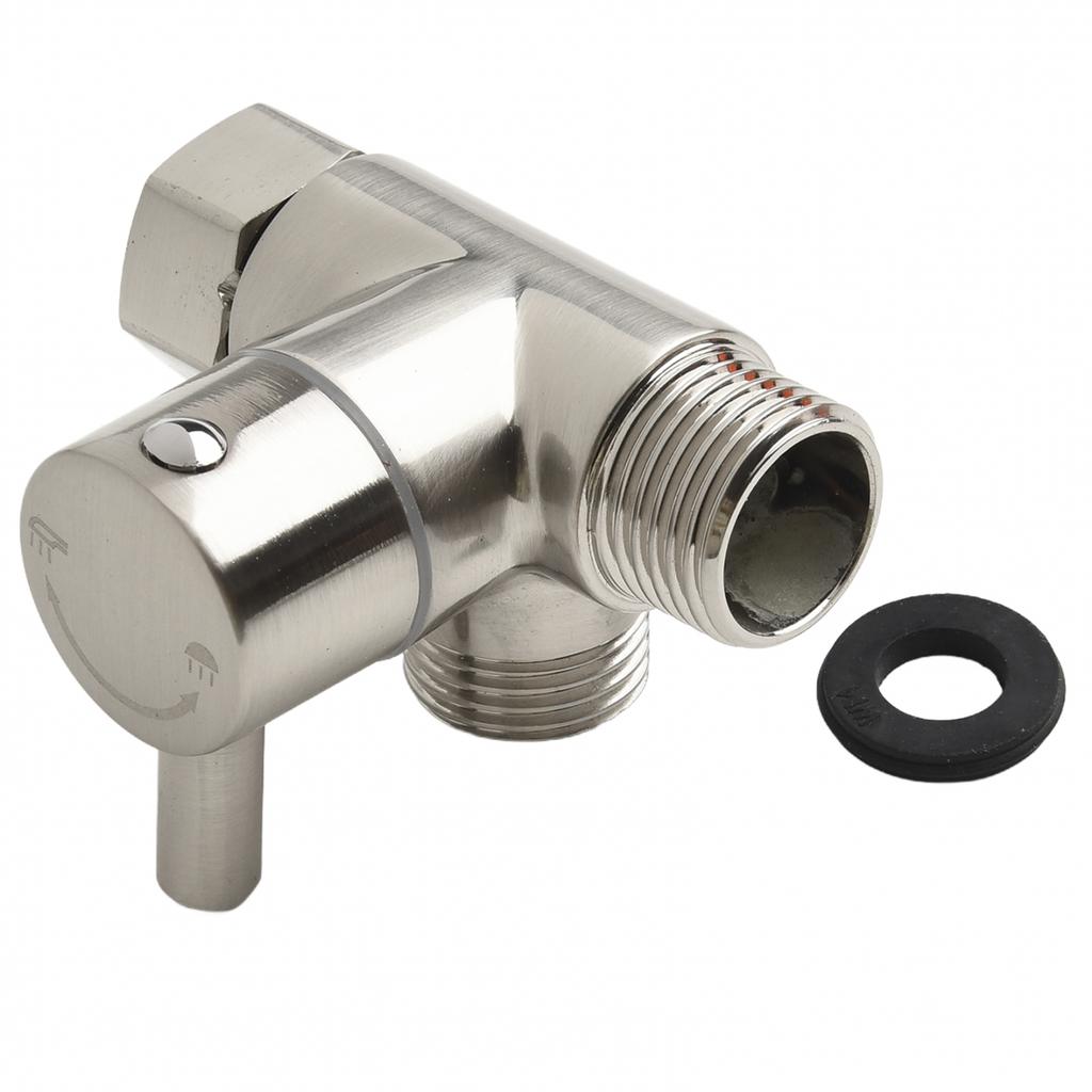 3-Wege T-Adapter G1/2 Duschkopfhalterung Montageventil Verteiler Umsteller Anschluss