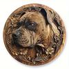 Round Metal Aluminum Sign Faux Embossing Wreath Sign Living Room Decoration Mothers Day Gifts French Bulldog Themed Decoration