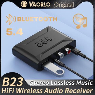 NEW USB Bluetooth 5.4 Audio Receiver Adapter Wireless Stereo Music 3.5mm AUX R/L RCA With Mic Support U-Disk For Car Speaker Amp