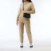 Lacoste Jednobarevná ležérní texturovaná potažená polyesterová taška přes rameno Crossbody Dámské tašky Černá NF4369DB-000