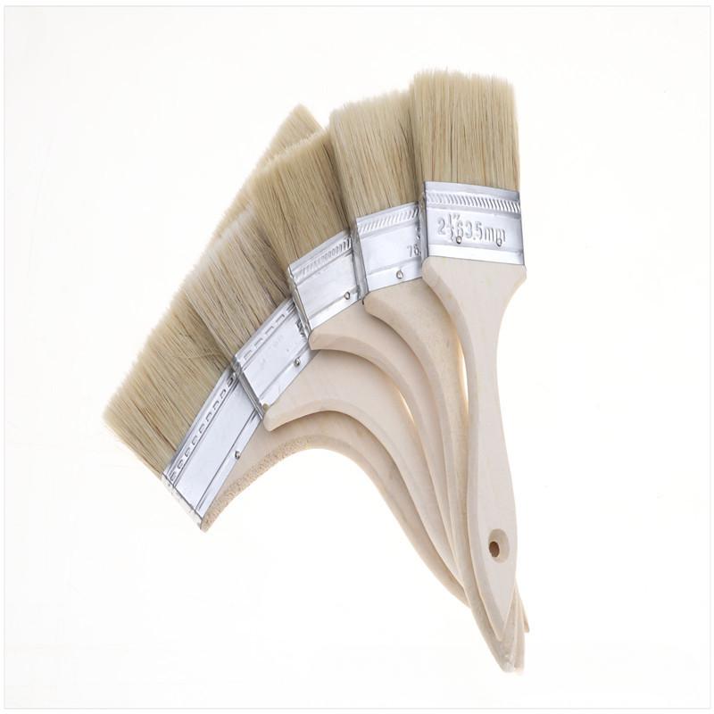 

Disposable paint brushes in various specifications, barbecue brushes, thin-handled paint brushes 1inch белый