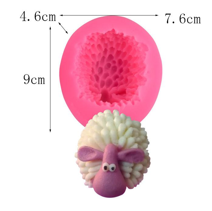 DIY Cartoon Sheep Silicone Candle Molds 3D Animal Candle Gypsum Resin Soap Mold Chocolate Candy Baking Tool Home Crafts Gift