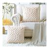 OTOSTAR Cushion Cover 45 45cm Scandinavian Set of 2 Short Wool Velvet Stylish Cute Soft Pattern Diamond Modern Elegant Zipper Interior Sofa Cushion