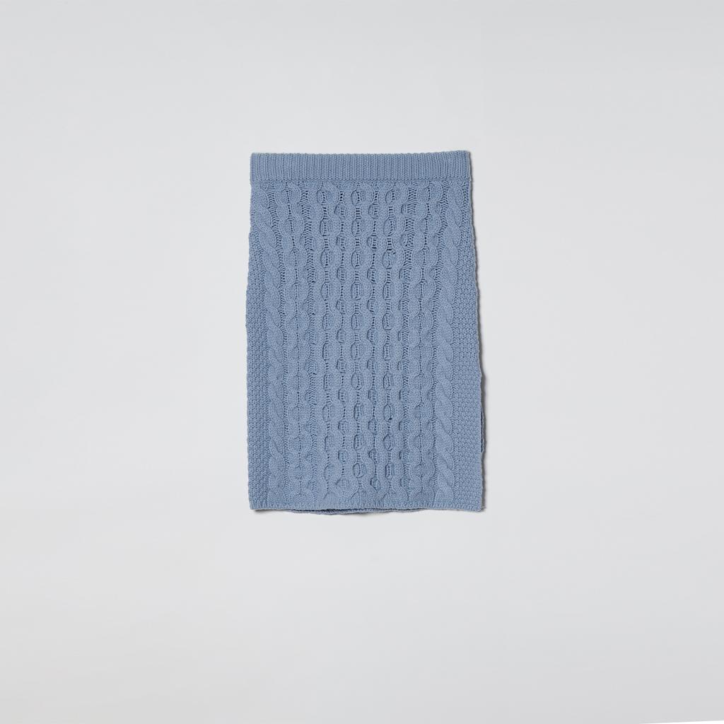 Soltipebeul Fisher Slit Skirt [Blue]