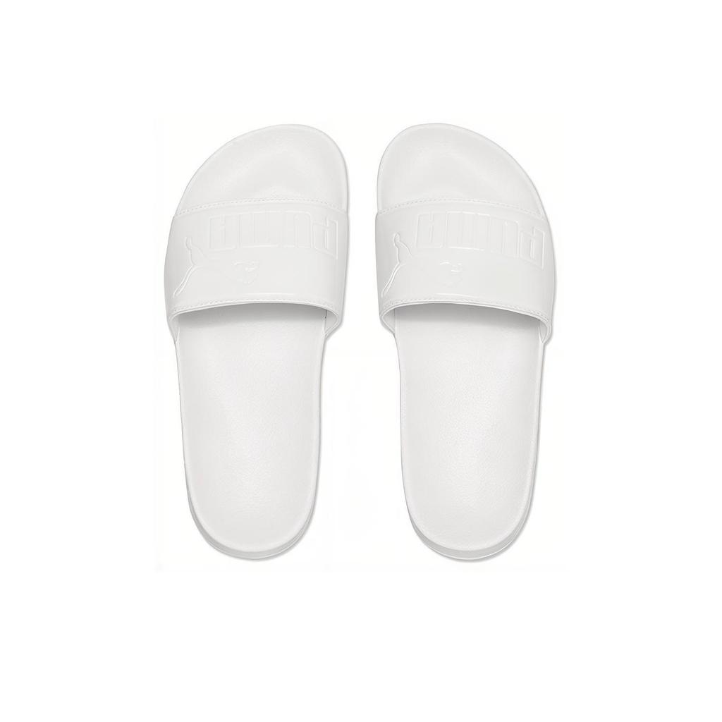 Puma Leadcat Series Patent Soft Sole EVA Slide Sandals Women Footwear White 367282-02