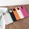 Candy Color Luxury Leather Texture Silicone Soft Case For iPhone 16 15 14 13 12 11 Pro Max Plus Matte Ultra Thin Cover Shell 16