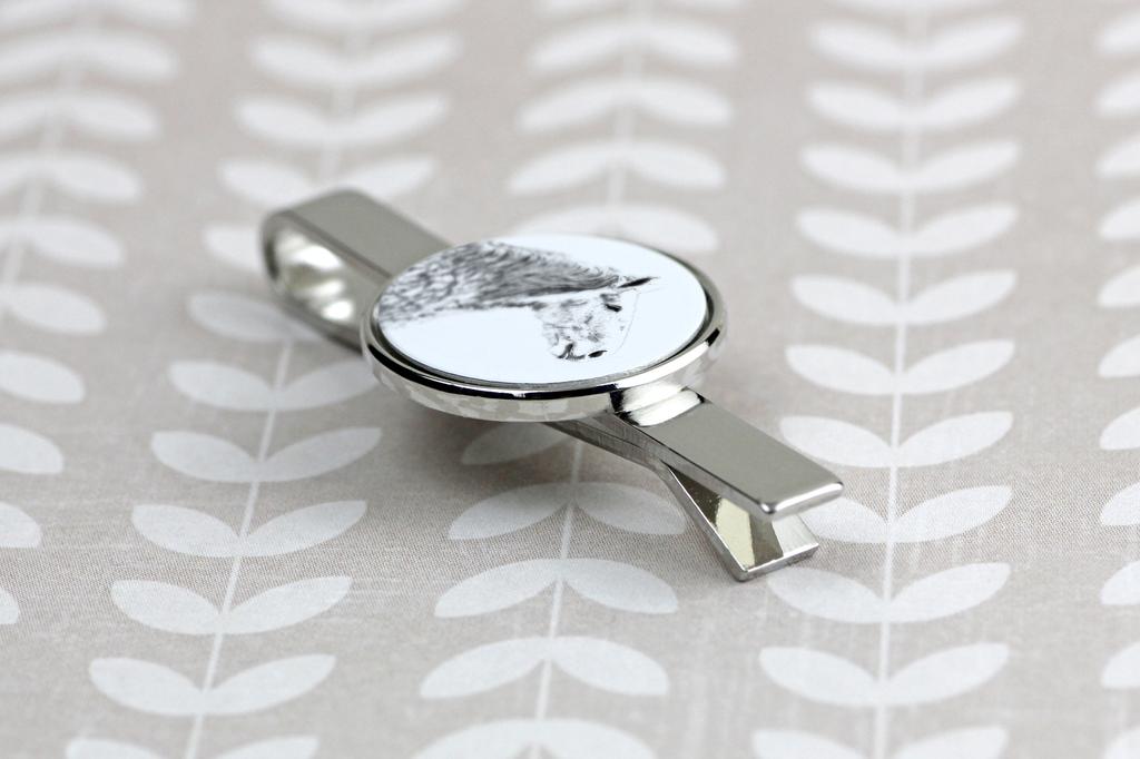 Percheron - tie clip with a horse, personalized tie clip, a unique gift for a man from the Art-Dog brand