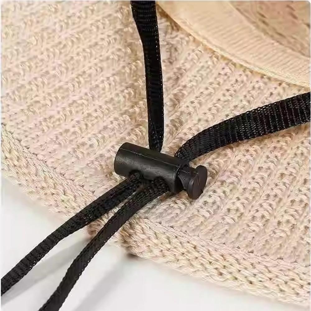 Sun Protection Sun Hat Breathable Weave Bucket Hat Lightweight Flower Pearl Woven Hat  Unisex