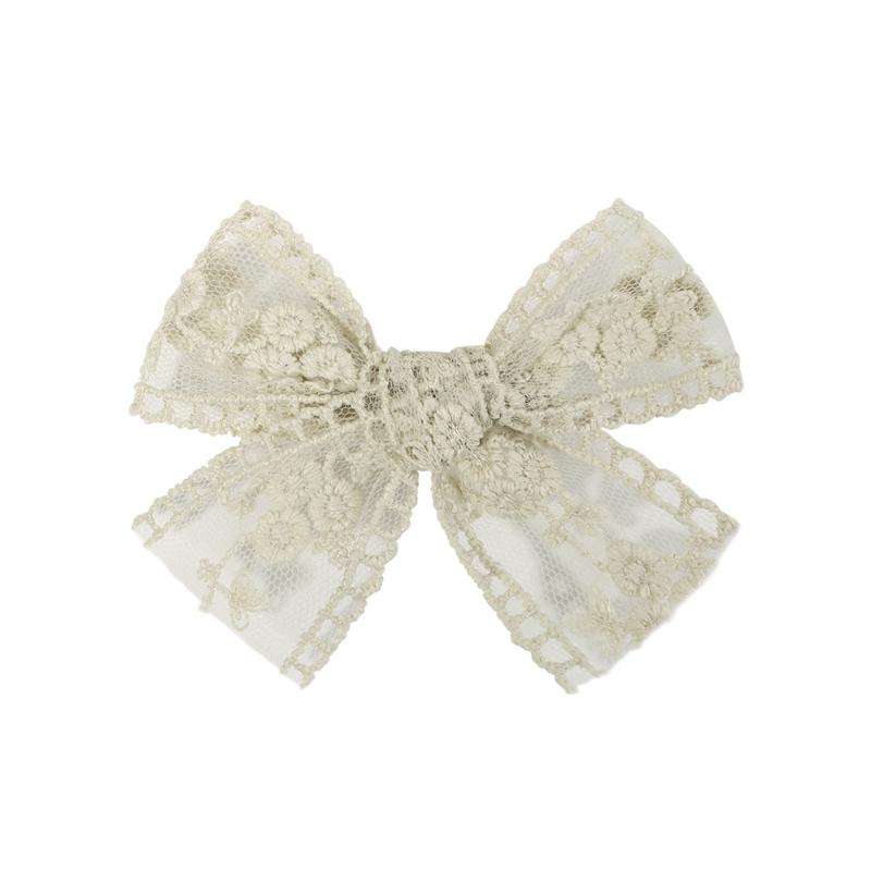 Cute Solid Lace Cutout Bowknot Hair Clips For Baby Girls Hairpin Barrettes Headwear Kids Hair Accessories
