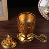 Decorative Gold Aromatherapy Furnace Traditional Metal Incense Stove  Living Room