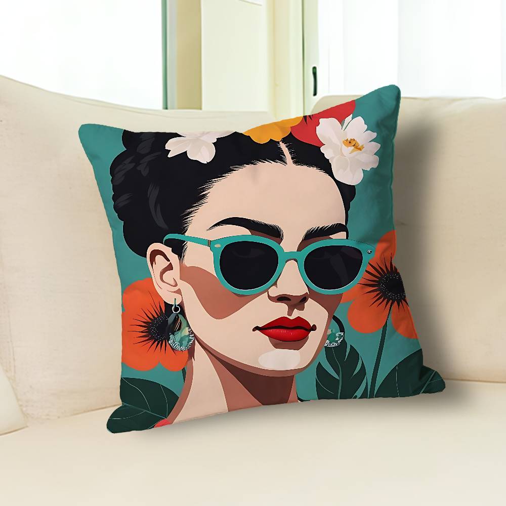 Fashion F-FridaS-S K-Kahlos Various Sizes Square Pillow Case For Car Home Bedchamber Decor Custom Valentine Gift