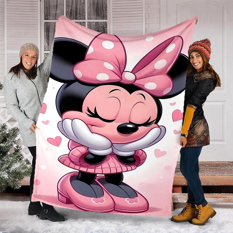 Stitch Love Flannel Fleece Blanket Cozy Warm Throw Blanket For Couch Bed Travel All Season Use