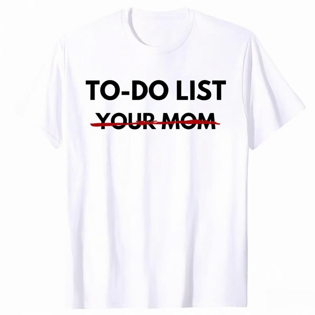 2026 New Funny To Do List Your Mom T Shirts Summer Mother Mommy Graphic Cotton Streetwear Short Sleeve Gift Tshirt Mens Tops